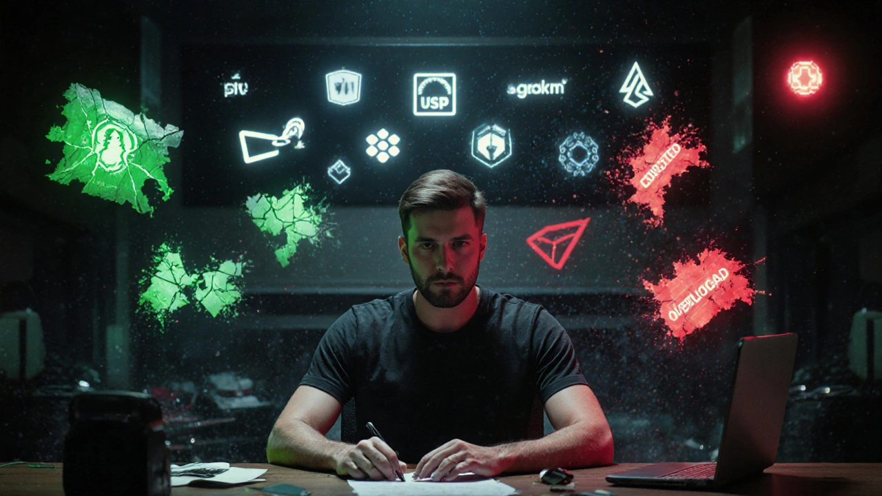 An artist surrounded by managed and overloaded VFX shots, with trusted vendors glowing steadily in the background.