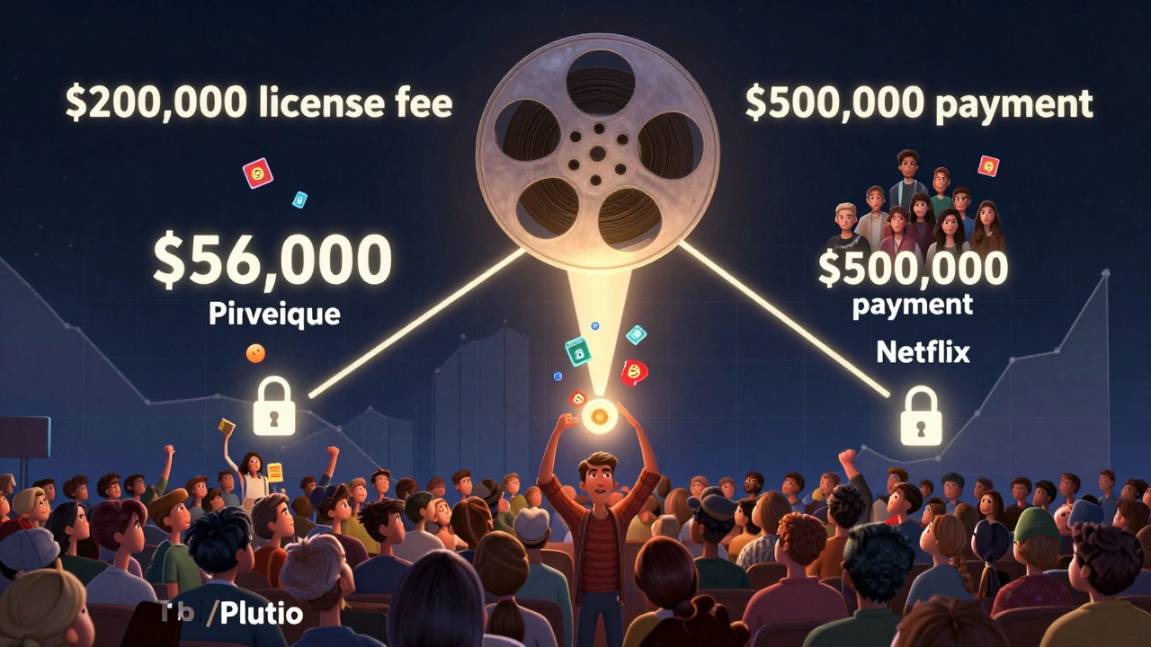 A film's revenue split between ad-supported streaming and subscription streaming