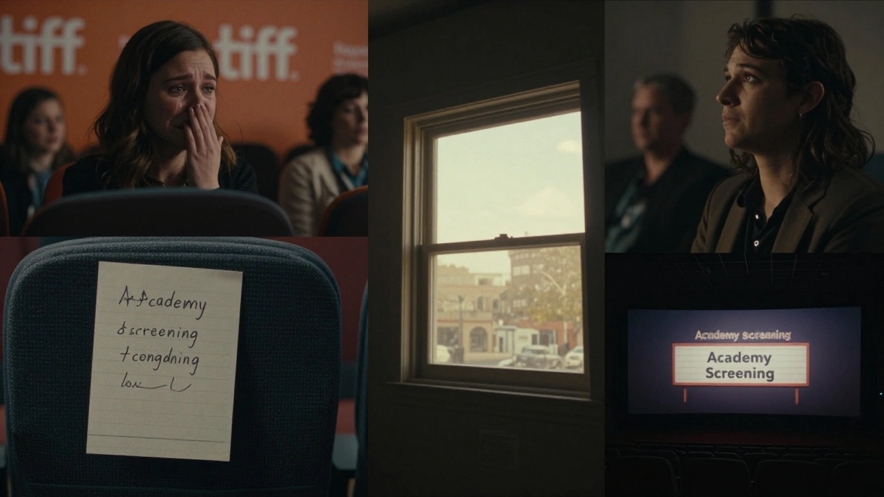 Cinematic collage of festival moments: viral clip, handwritten note, and theater marquee.
