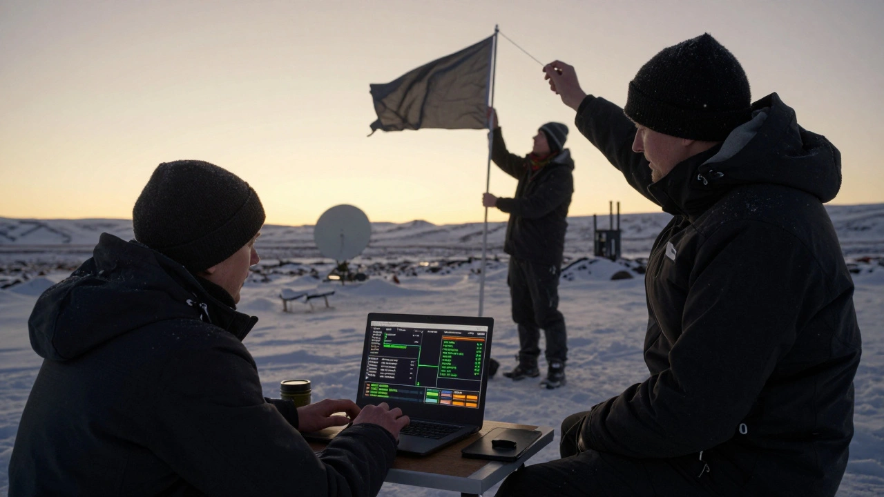 Digital Pipeline Supervisor managing cloud upload on an Icelandic film set.