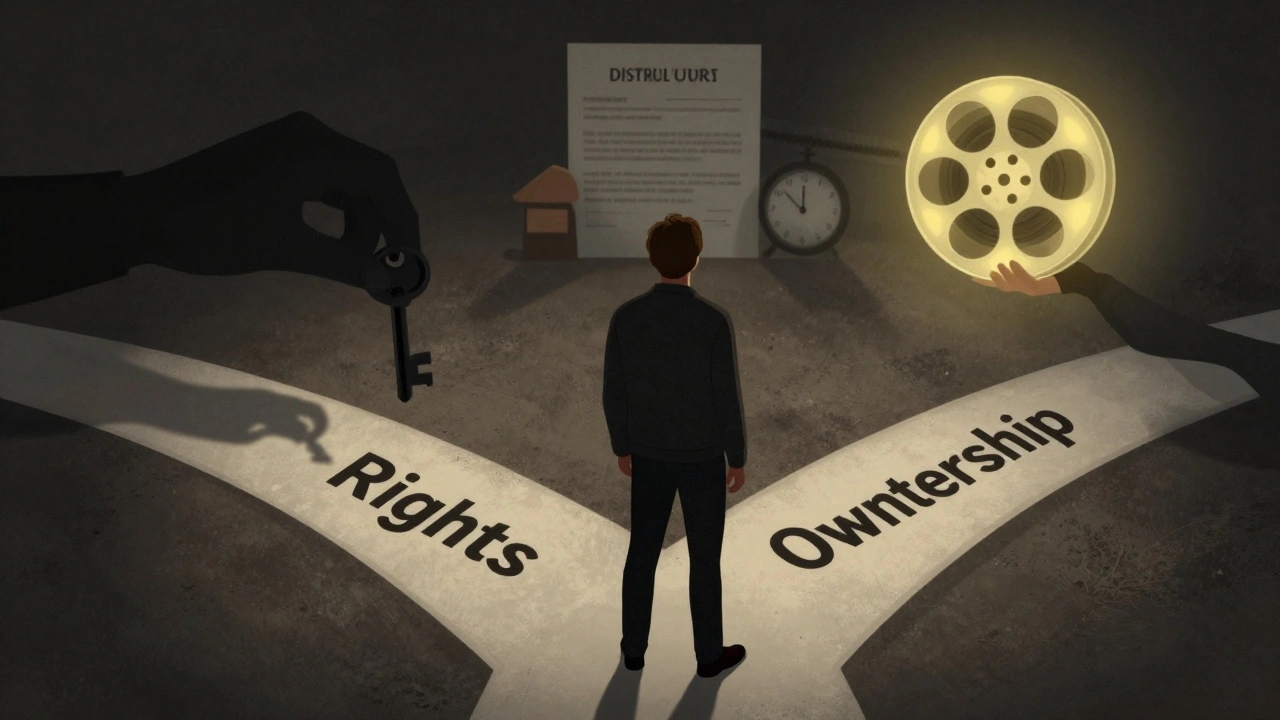 Filmmaker at crossroads choosing between selling rights or keeping ownership