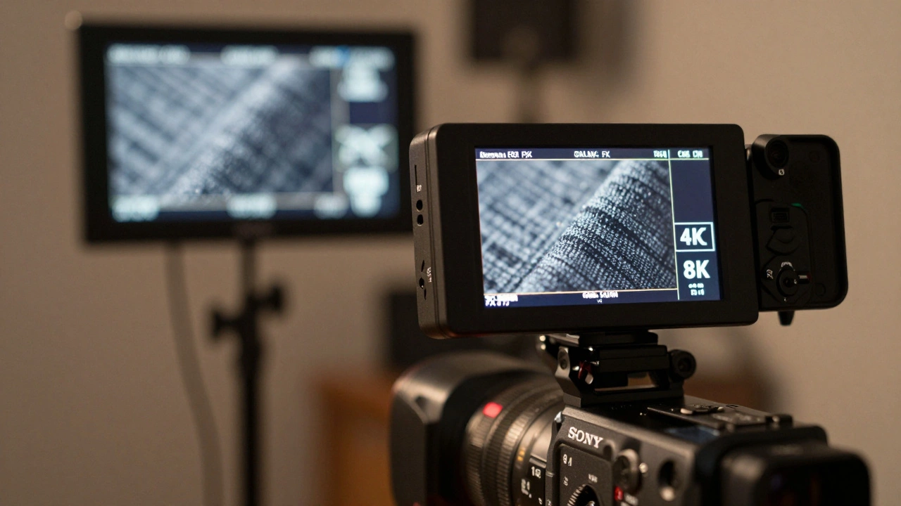 Sony FX6 camera producing sharp 4K footage from oversampled 8K data.