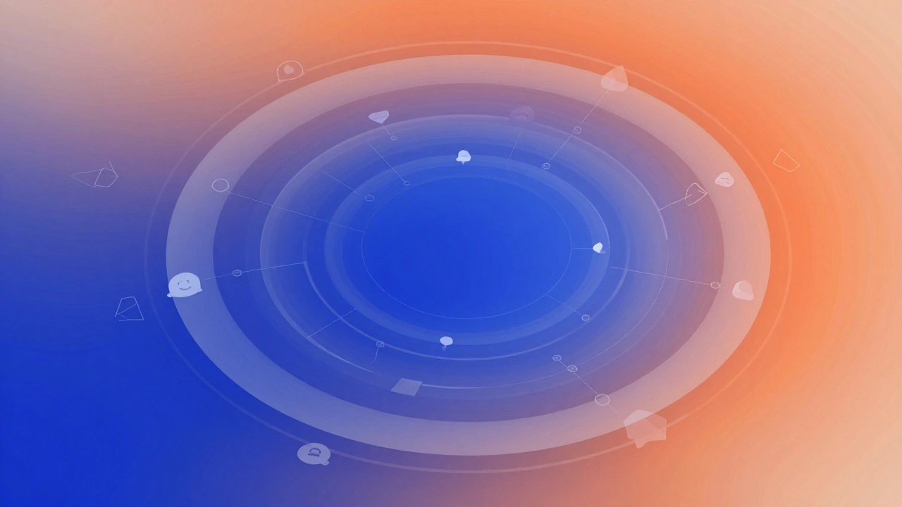 Abstract ripple pattern showing idea spread