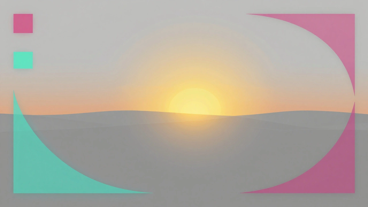 Digital illustration of color grading transformation from grey to gold.