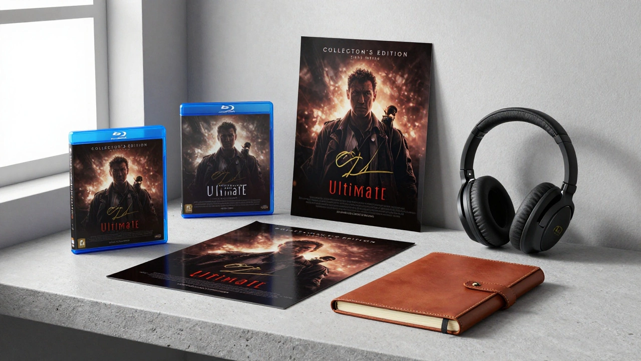 Collector's edition film bundle featuring a Blu-ray, signed poster, and production notes