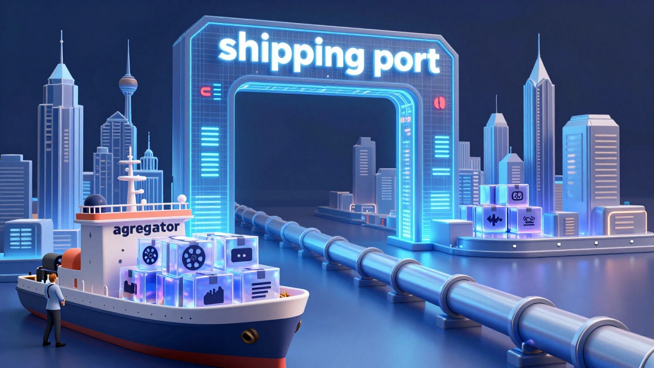 Conceptual illustration of digital content being delivered to a streaming platform.