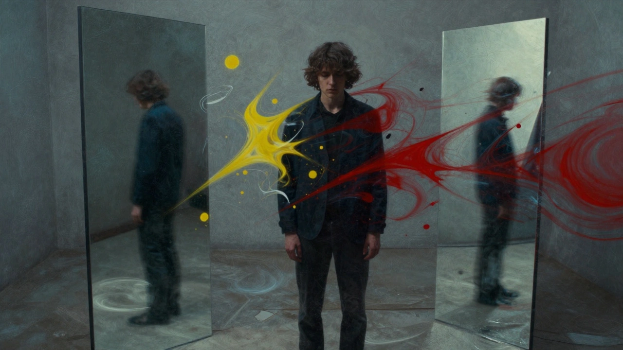 Abstract art depicting fragmented emotions and inner states