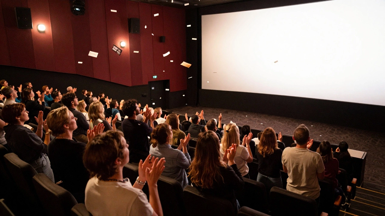 Audience giving standing ovation at Toronto International Film Festival
