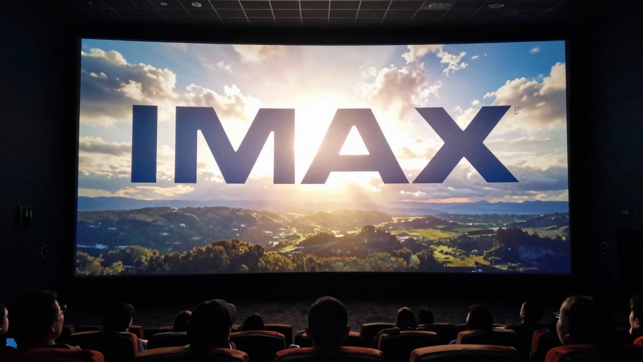 Audience watching a bright, high-contrast HDR film on a large cinema screen