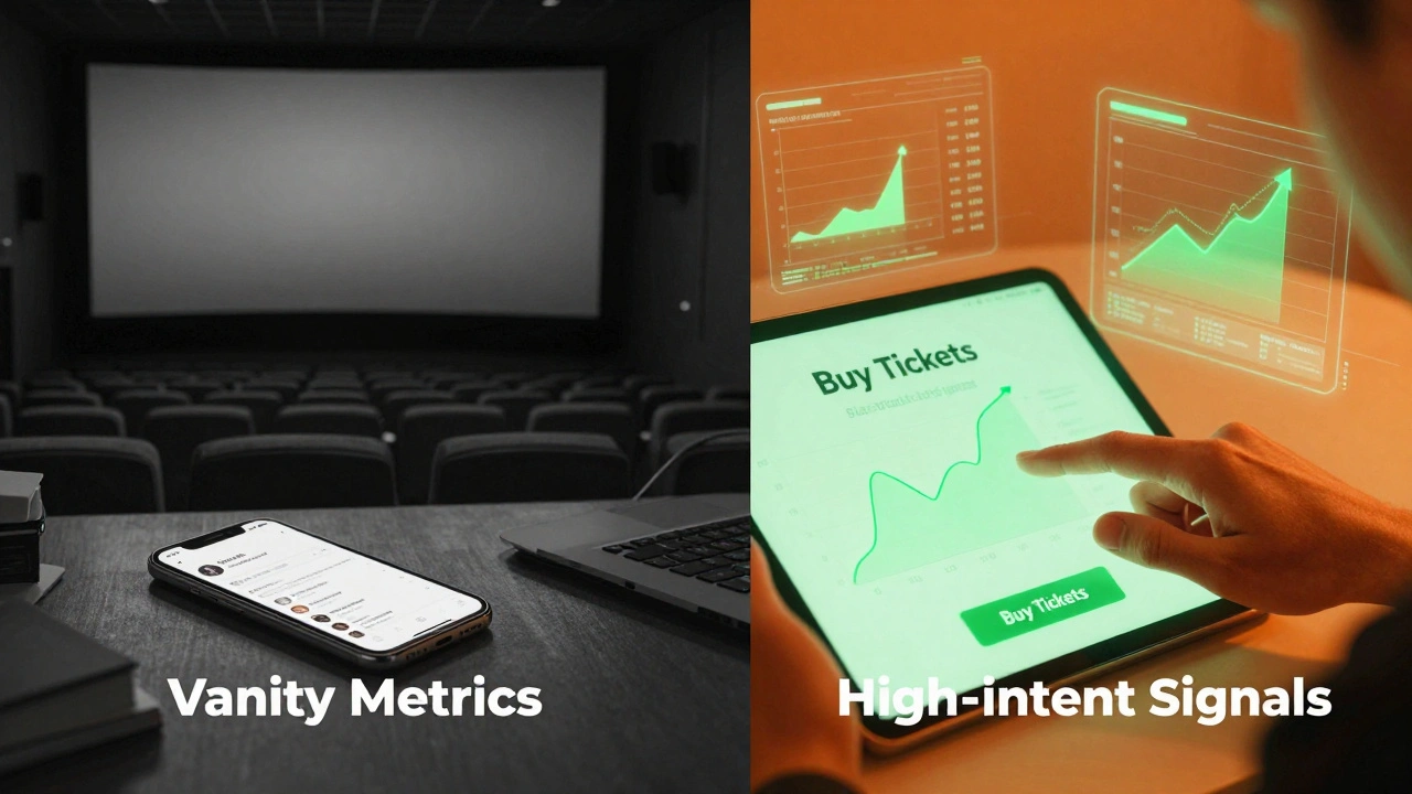 Contrast between vanity likes and high-intent ticket purchase signals