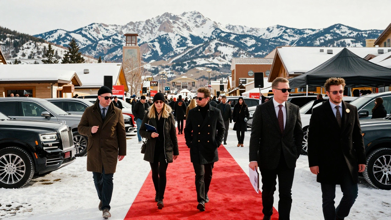 Filmmakers on the snowy red carpet at Sundance Film Festival