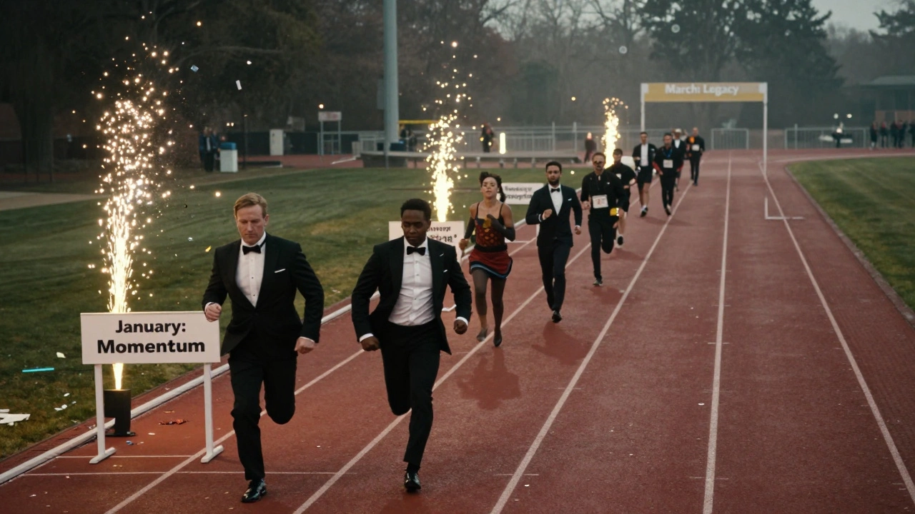 Runners on an awards season track from January momentum to March legacy