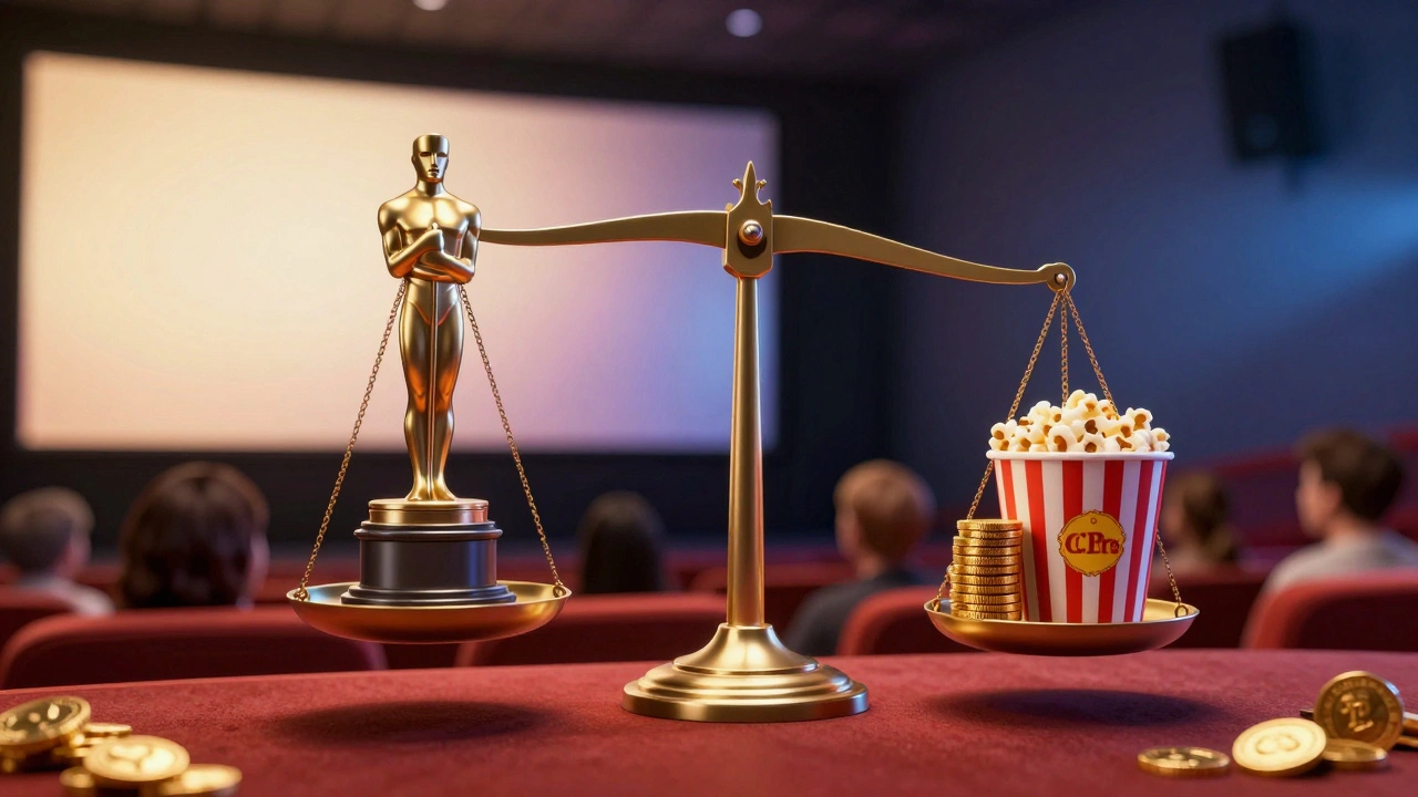 Scale balancing critical awards against box office profits and fun.