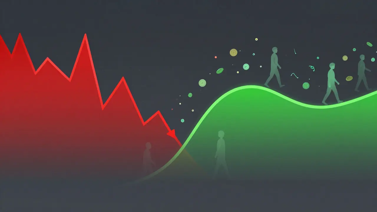 Abstract graphic showing stable vs volatile revenue curves for cinemas