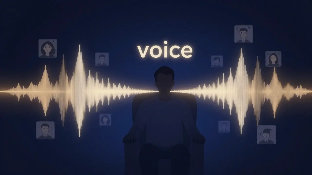 Abstract illustration of audio description sound waves