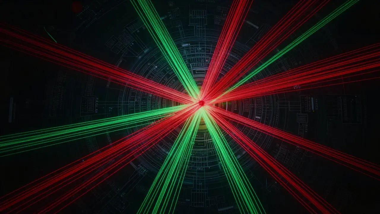 Abstract representation of a complex network of glowing threads symbolizing strategic planning