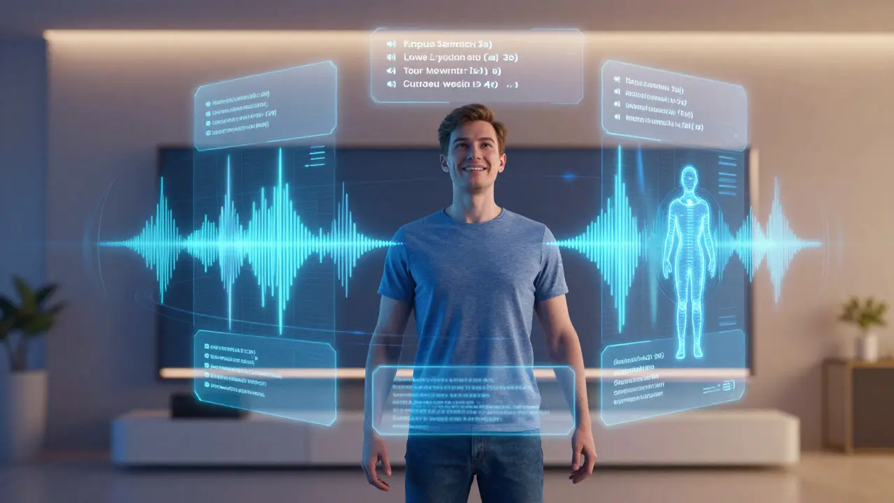 Futuristic visualization of advanced streaming accessibility technologies