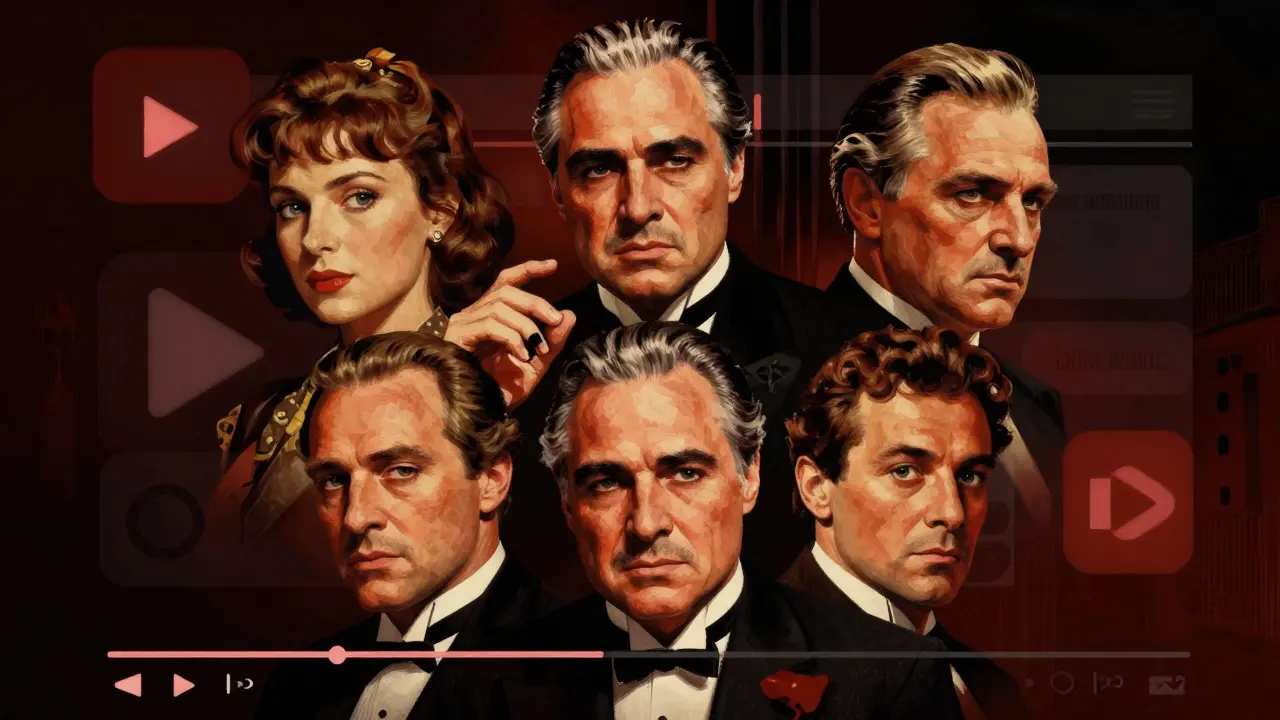 Stylized portraits of directors emerging from a dark cinematic background