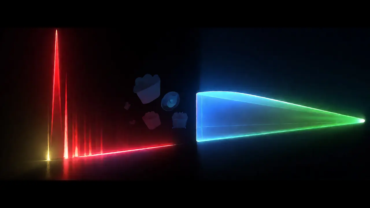 Abstract visualization comparing holiday spikes vs summer steady box office trends