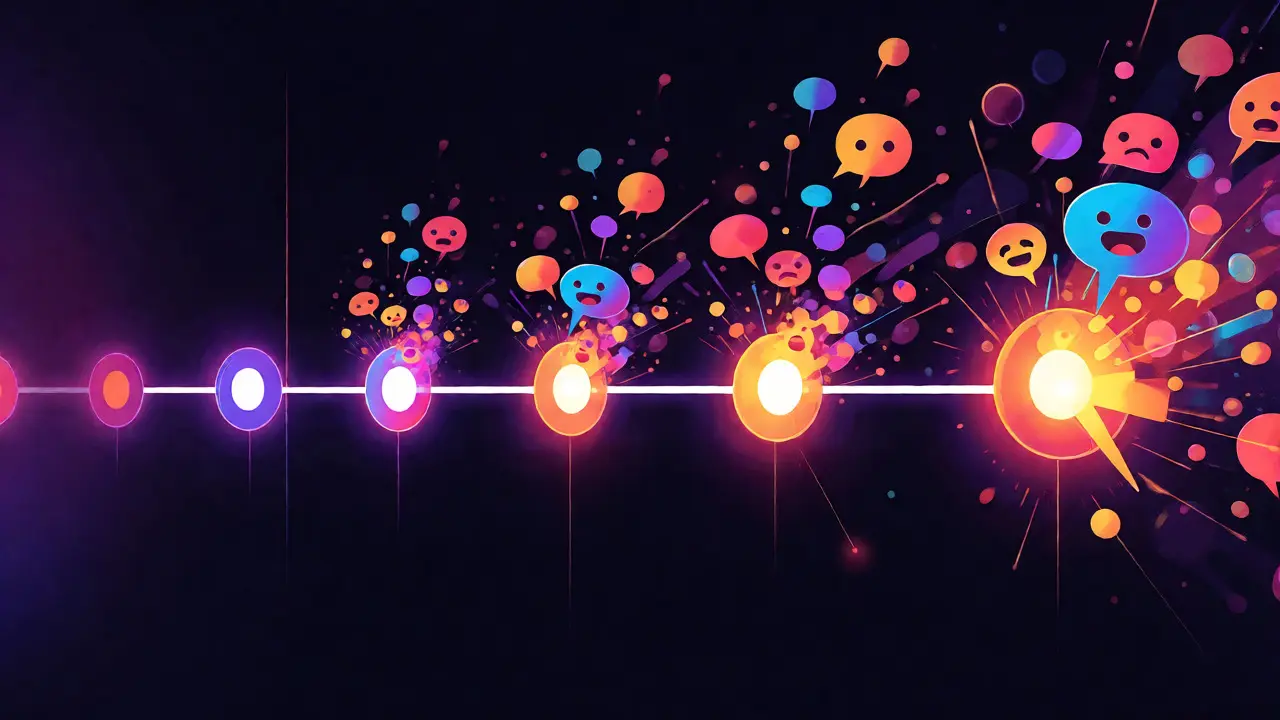 Conceptual art showing weekly episode releases sparking social media buzz