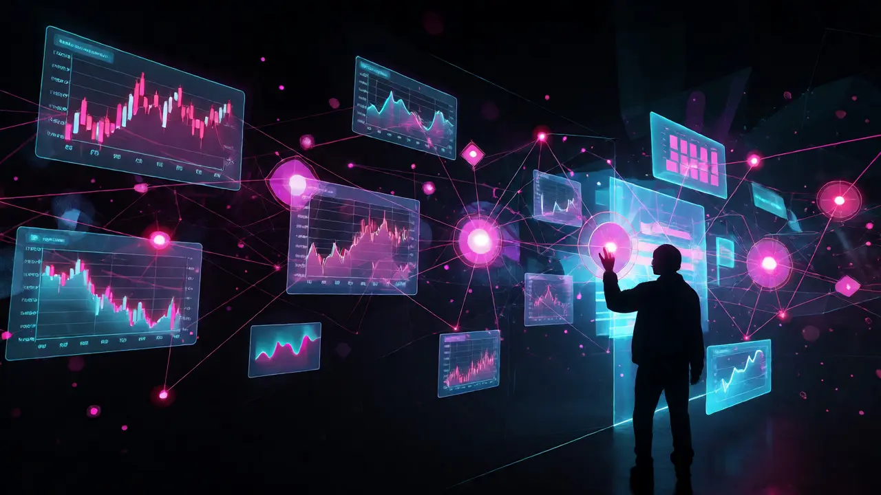 Holographic data networks visualizing investigative connections