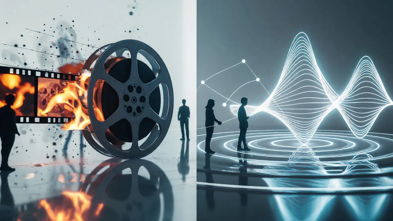 Split-screen graphic comparing short-term binge spikes vs long-term weekly engagement
