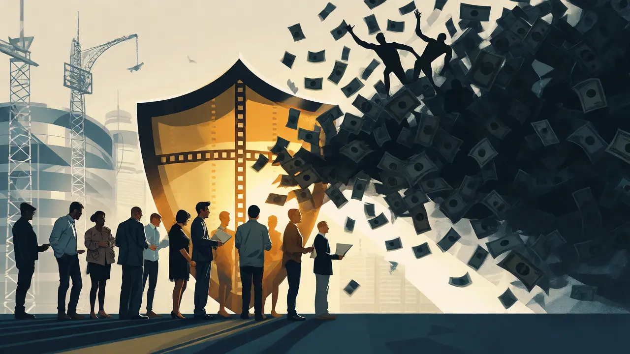 A golden shield of film strips protecting European filmmakers from a wave of money and superheroes.