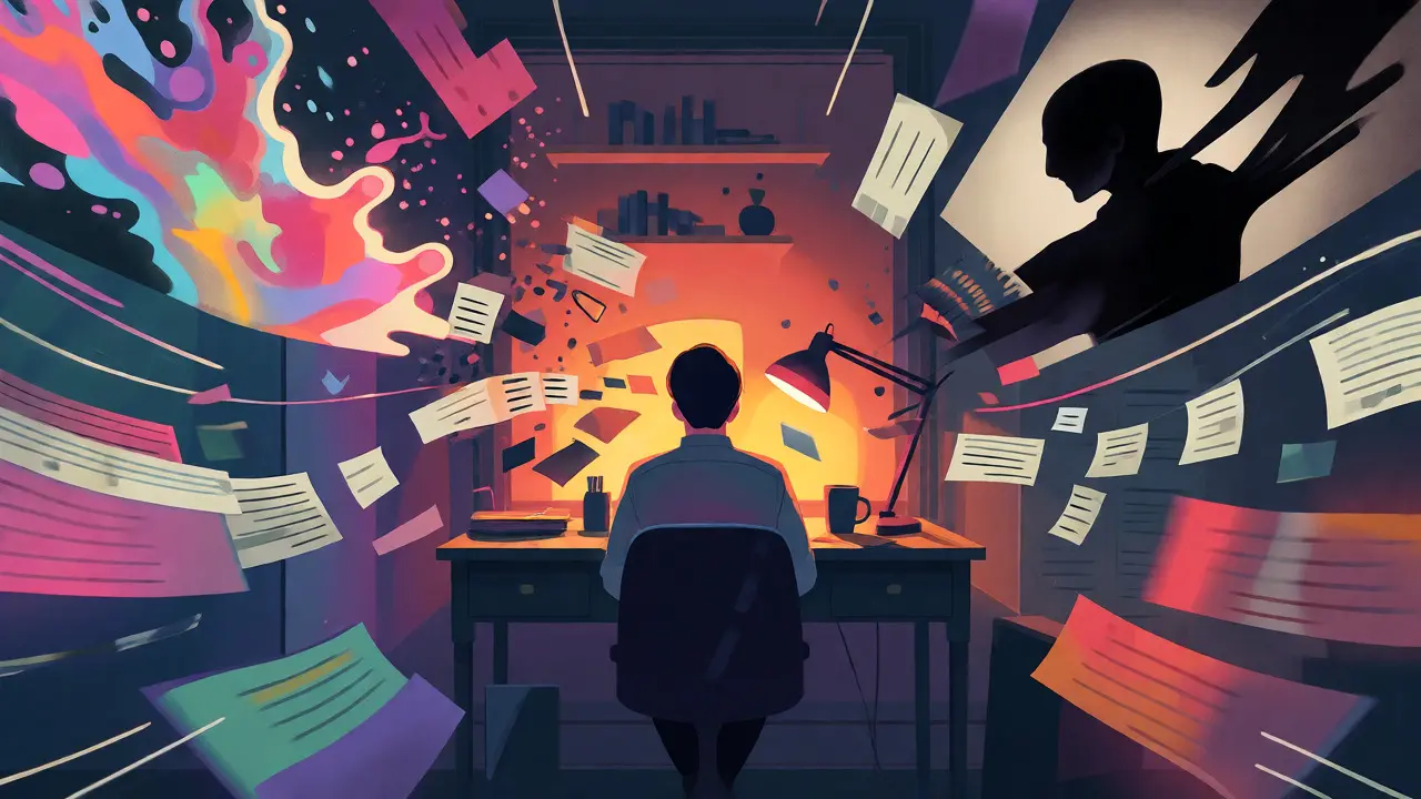 Digital art showing film scenes being deconstructed into social media threads.