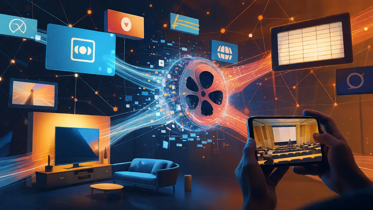 Digital network visualizing film distribution paths